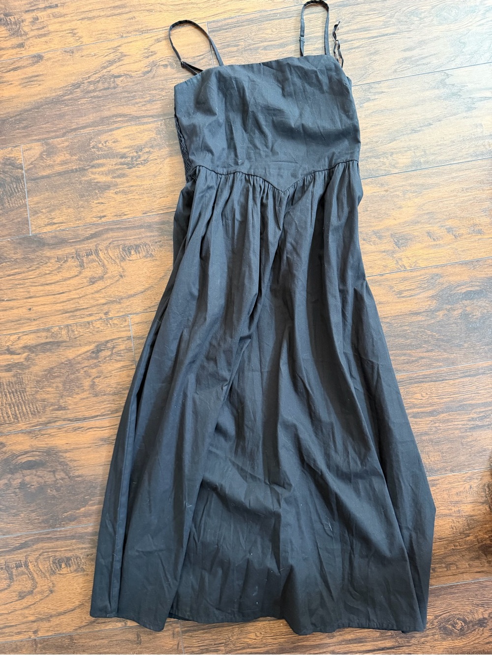Anna Black Spaghetti-Strap Maxi Dress